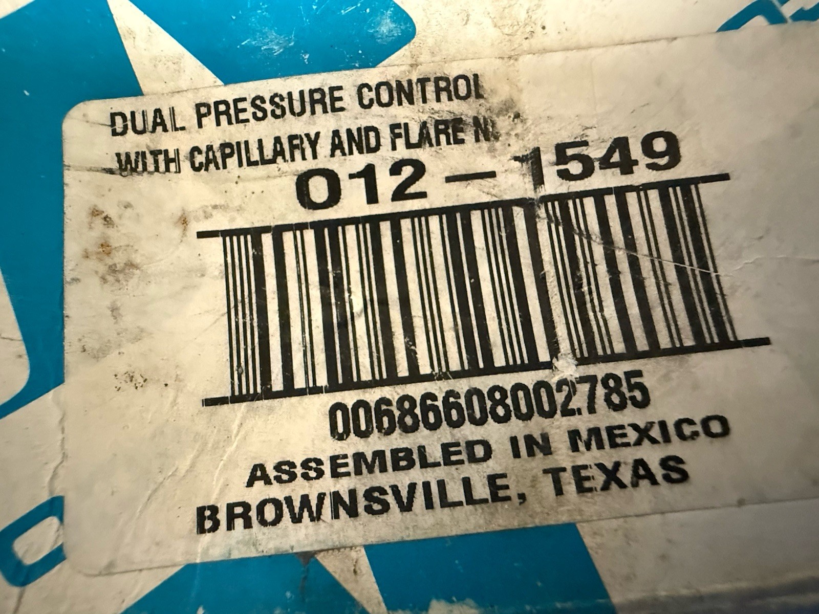 RANCO Dual Pressure Control 012-1549 Flare Nut Conn. New Open Box