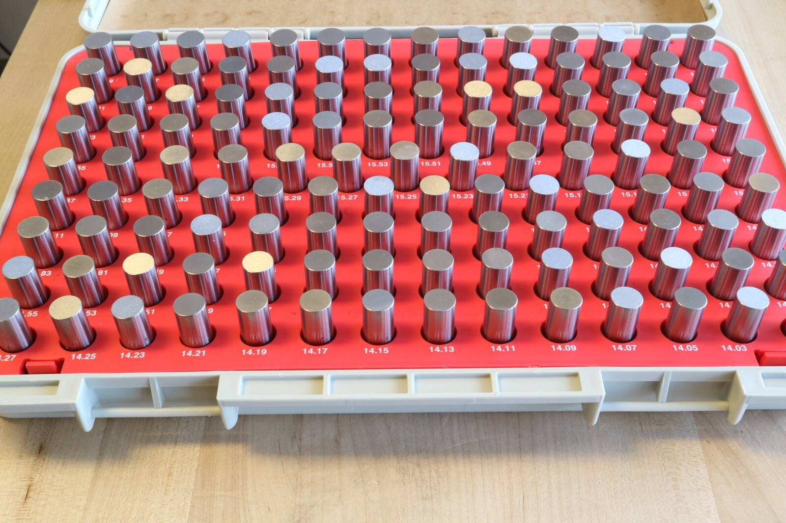 New 125 Piece Vermont Pin Gage Gauge Set 14.01-16.49mm Plus Class ZZ (.02mm)