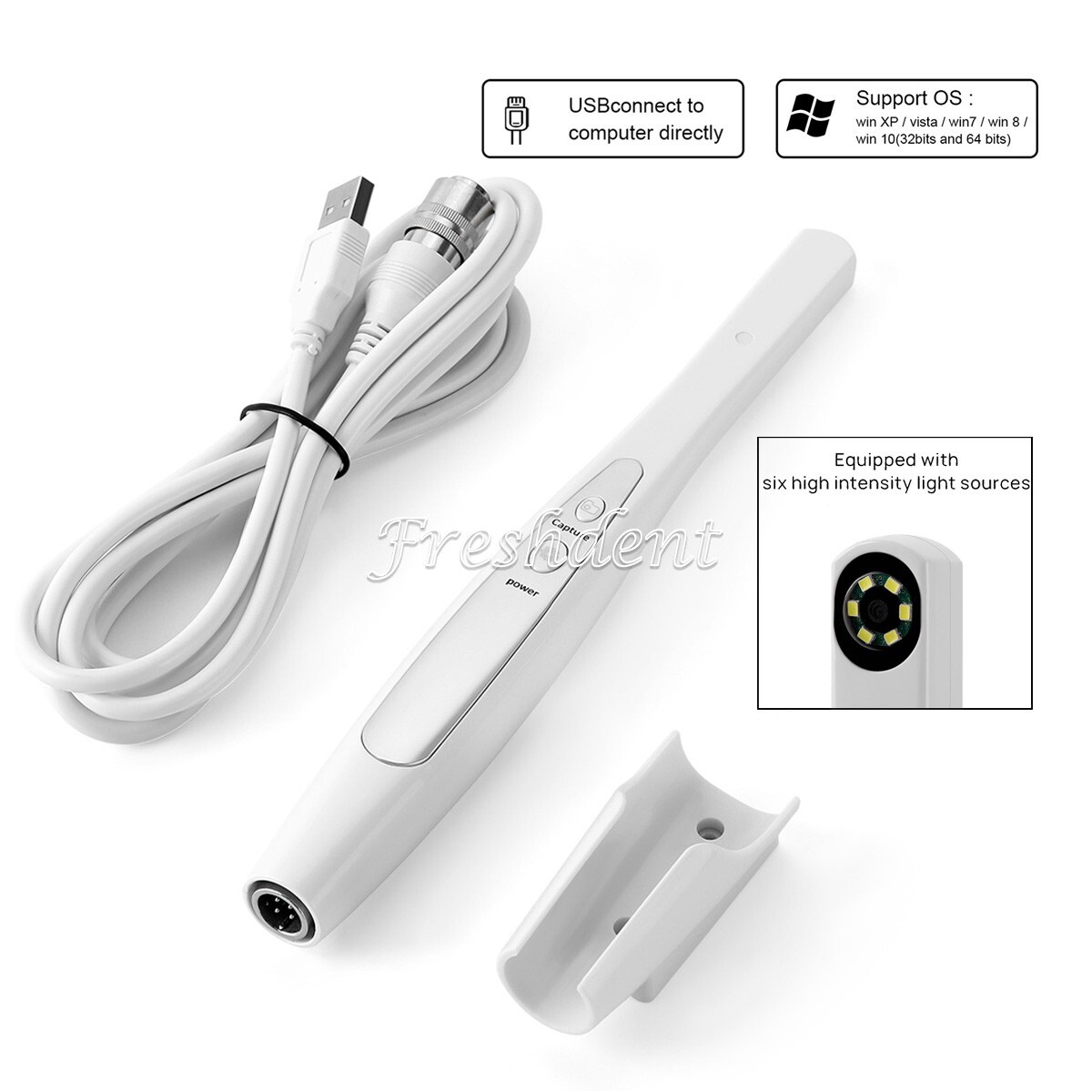 Dental Intraoral Camera USB Digital Imaging Intra Oral HD Camera 6 LED8LED light