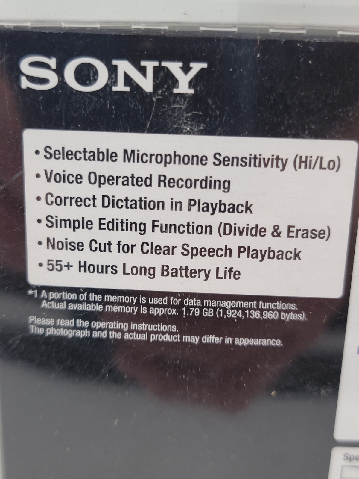 Sony ICD-BX112 Digital Voice Recorder 2GB 500Hr Easy Operation NEW Sealed
