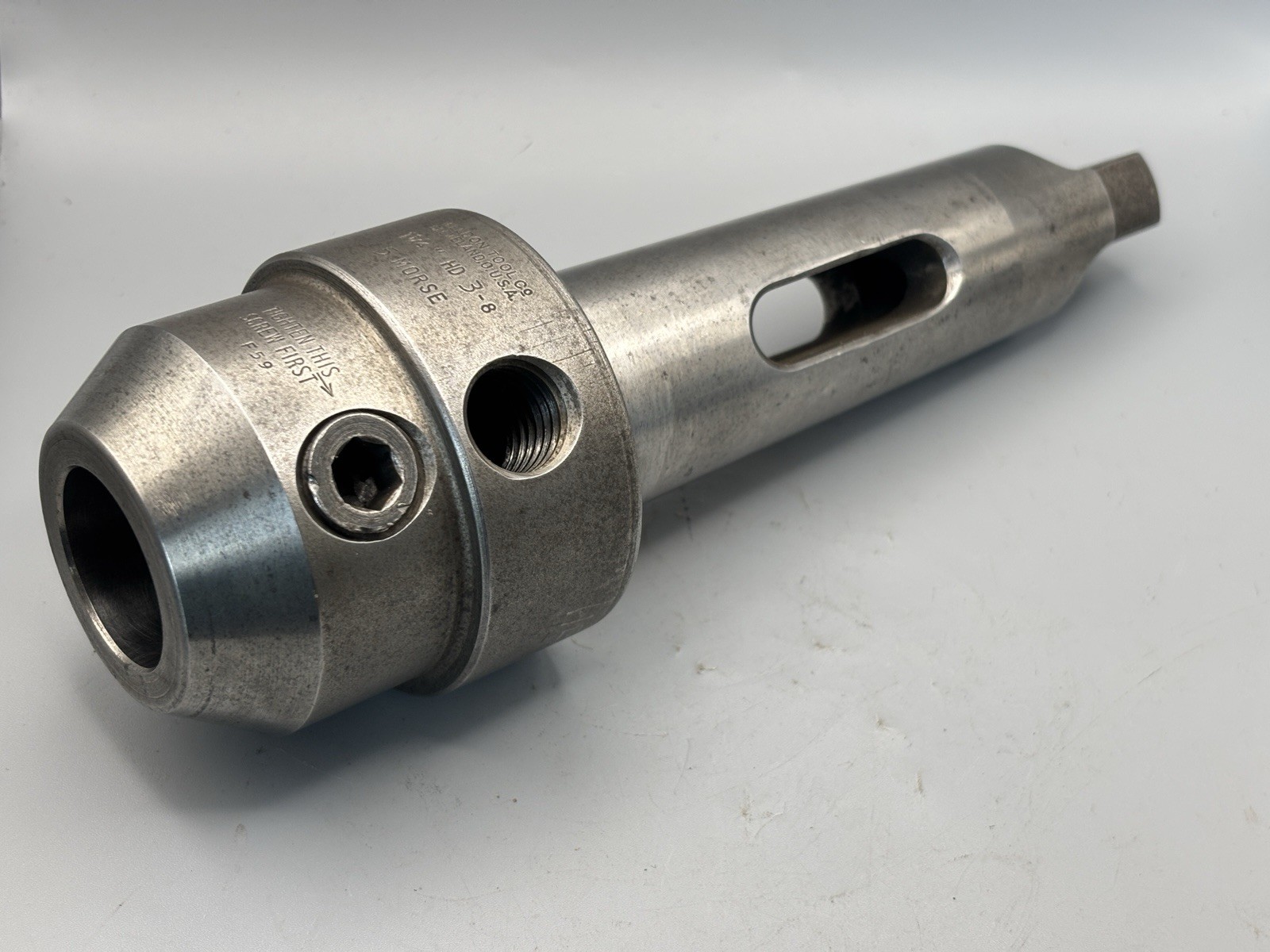 Weldon Tool No.5 Morse Taper 1-1/4″ End Mill Holder Milling Machine Adapter