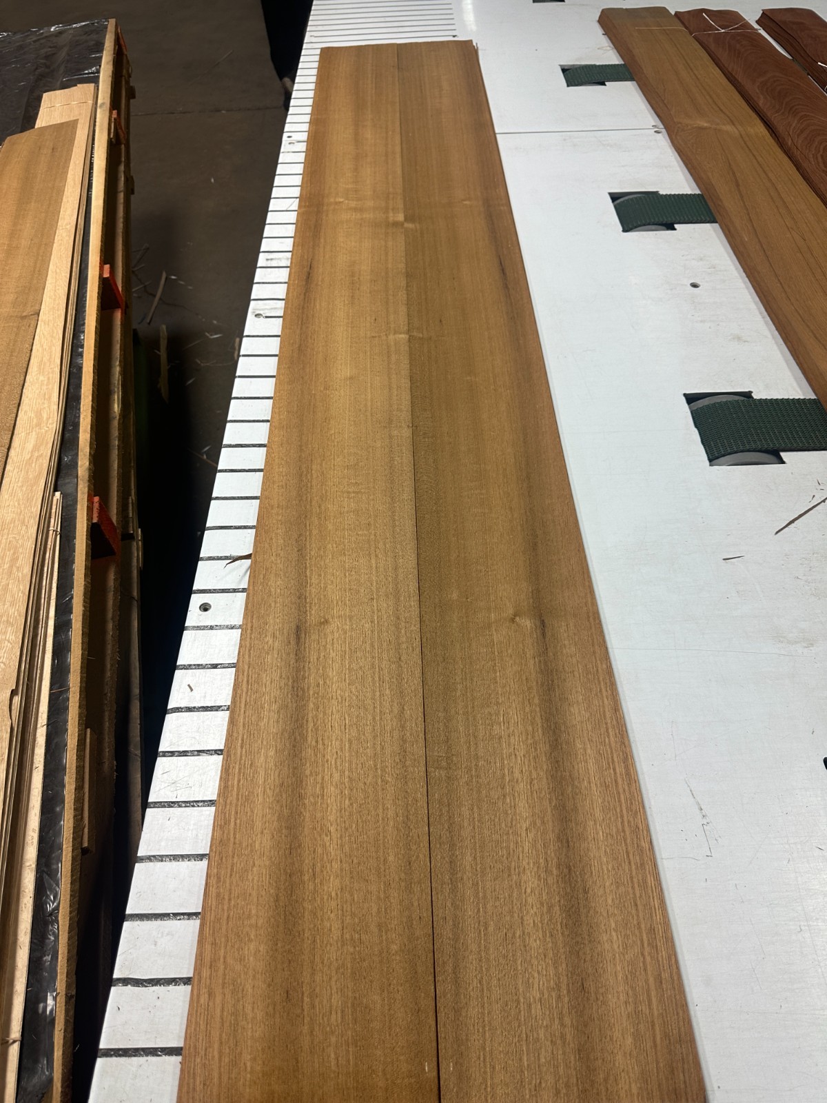 Teak Raw Wood Veneer 2 sheets 88″ x 7.5» 917R