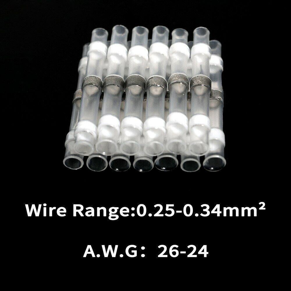 Solder Seal Sleeve Heat Shrink Butt Wire Connectors Terminals Waterproof 50-1000