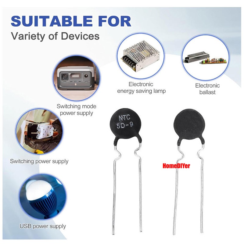 NTC/PTC Thermistor Temperature Sensor 3D/5D/8D/10D/20D/47D-5/7/9/11/13/15/20/25