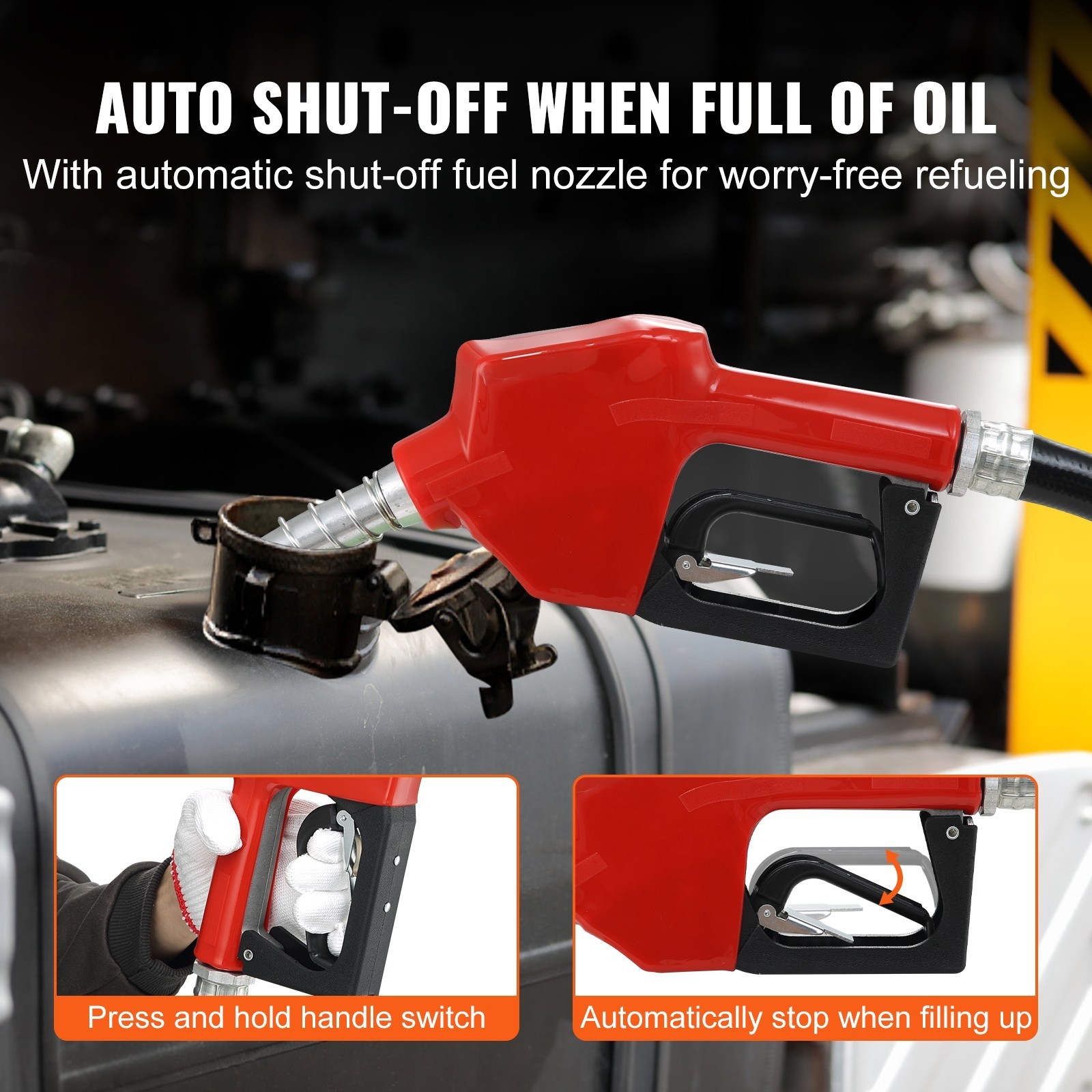 12V DC Electric Fuel Transfer Pump for Diesel Kerosene 10 GPM with Nozzle~NIB~H