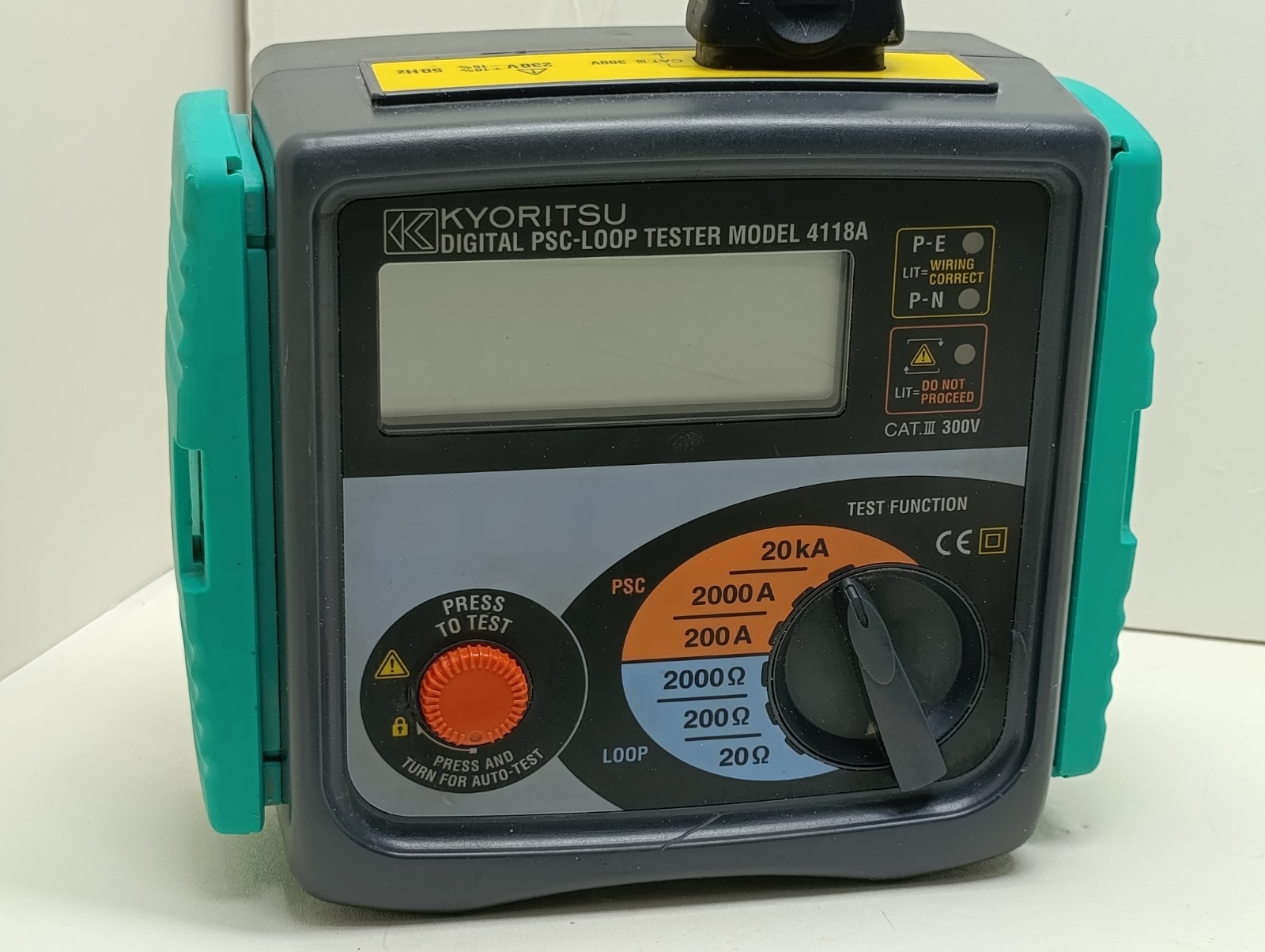 Kyoritsu Digital PSC Loop Tester Model 4118A 20kA 2000 Fault Impedance Meter