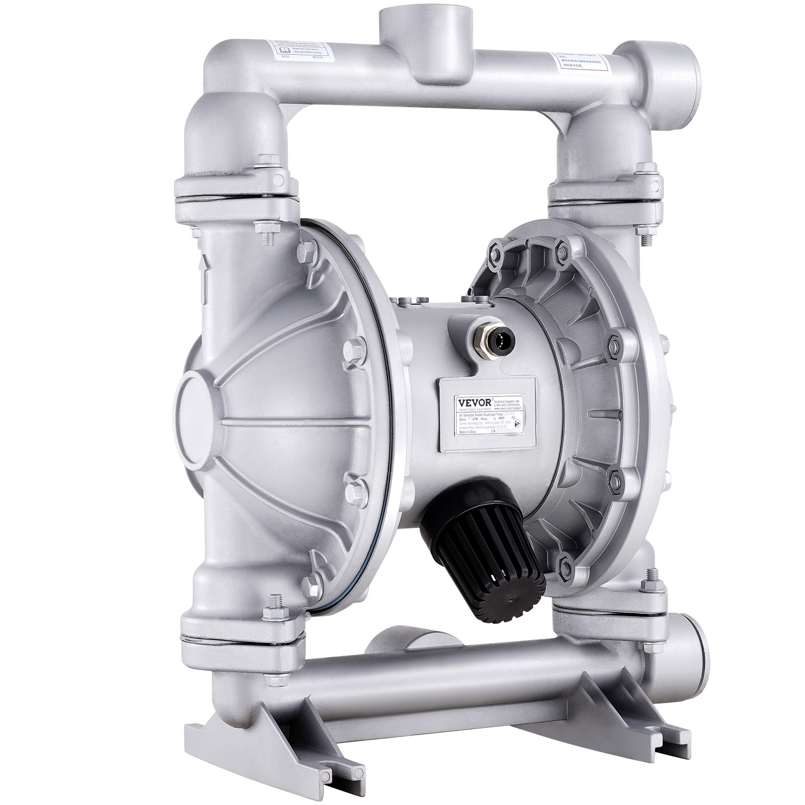 VEVOR Air Operated Double Diaphragm Pump 44 GPM Max 115 PSI Air Waste Oil Pump
