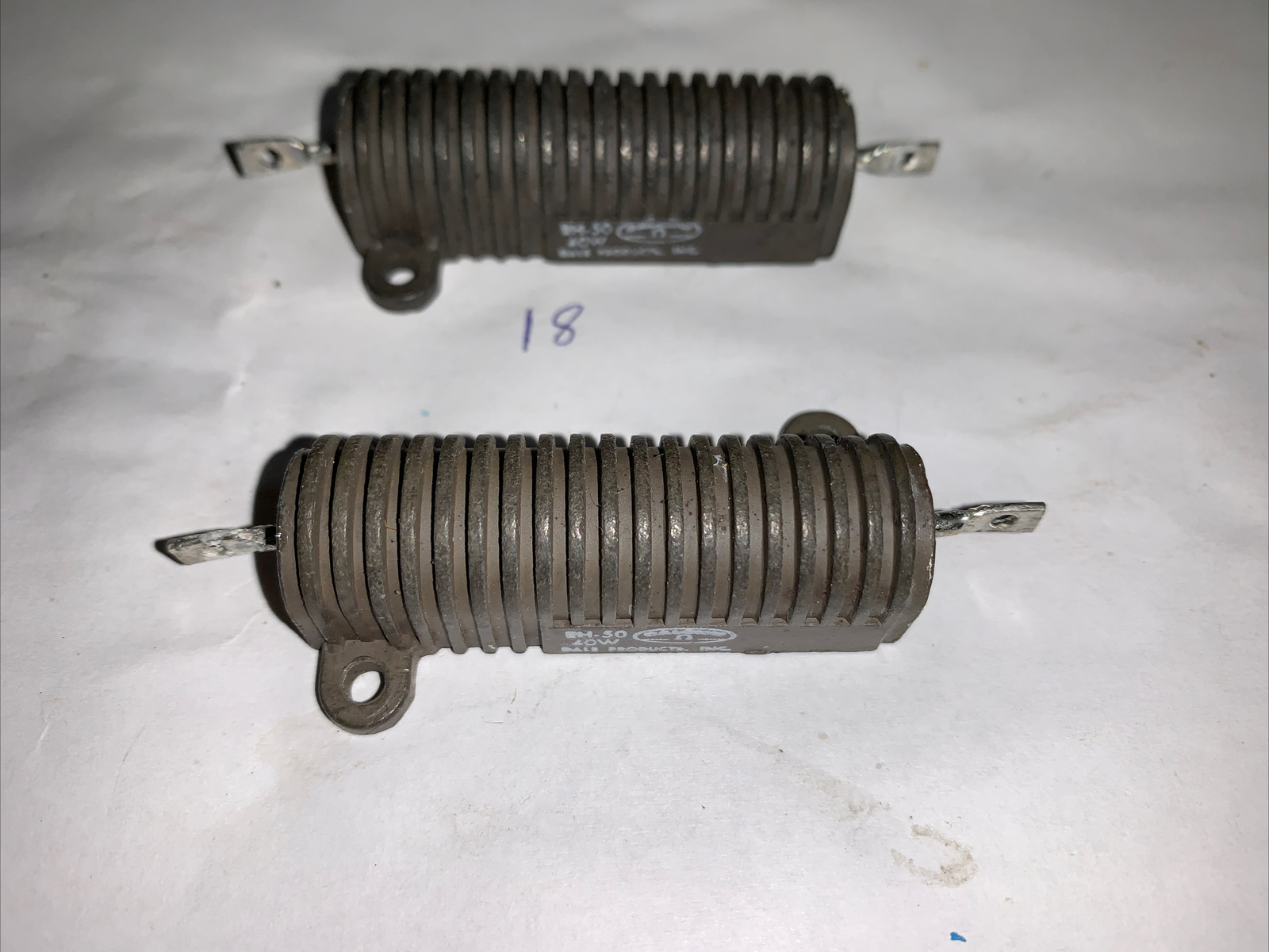 Dale wire wound 900 Ohm 40 Watt Black Resisters Quantity Of (2) *NEW*
