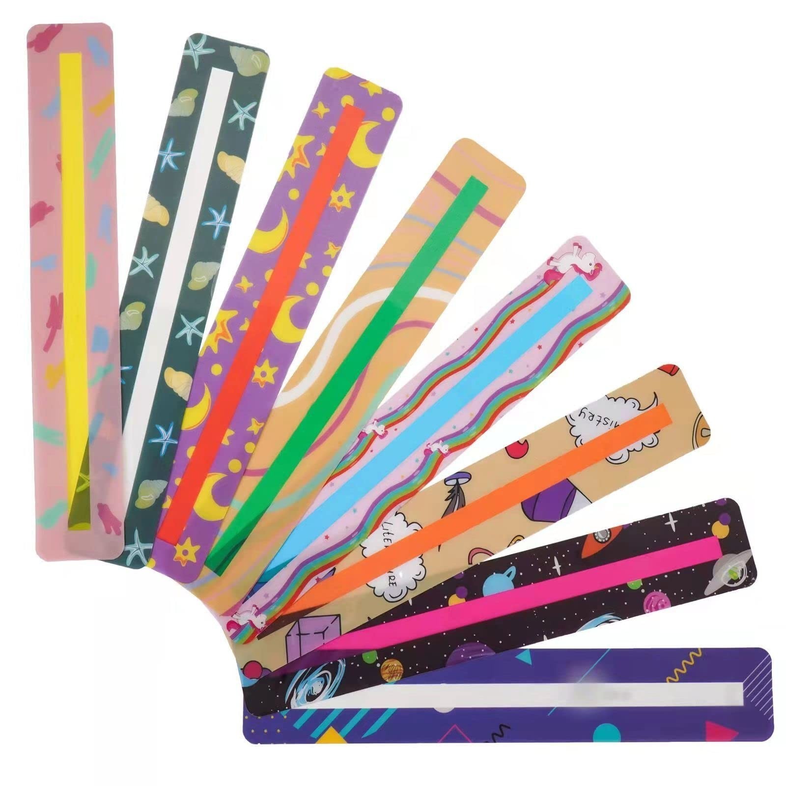 32 Pieces Guided Reading Highlight Colored Overlays Cute Kids Bookmarks Help …