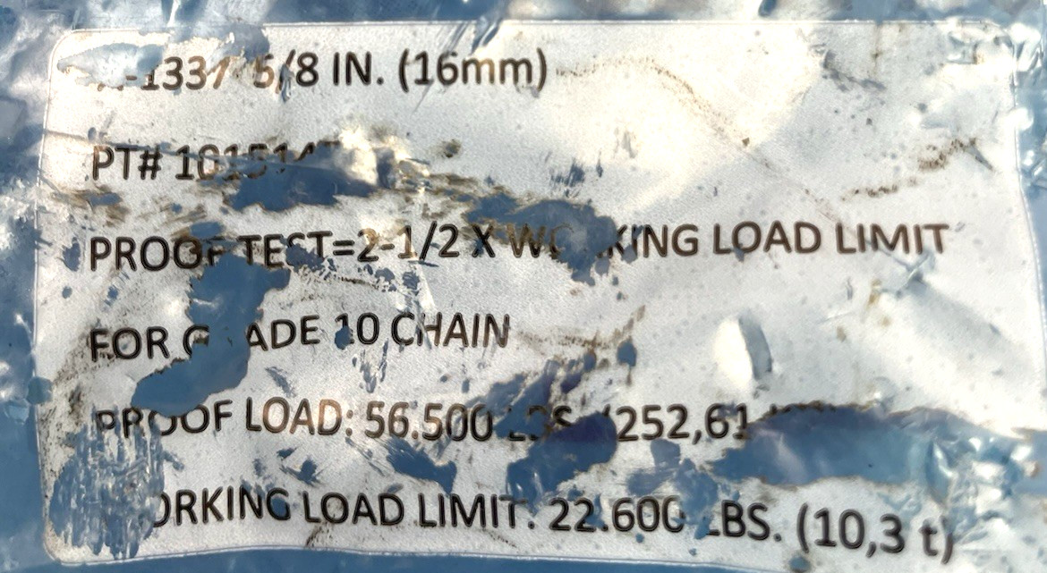 CROSBY LOK-A-LOY 1015145 A-1337 CONNECTING LINK, 5/8 IN TRADE, 22600 LB LOAD
