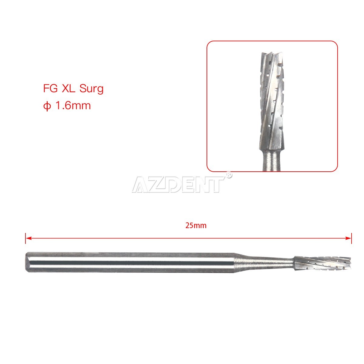 Root Surgical Carbide Bone Cutters Separating Burs Drills 28mm FG Dental