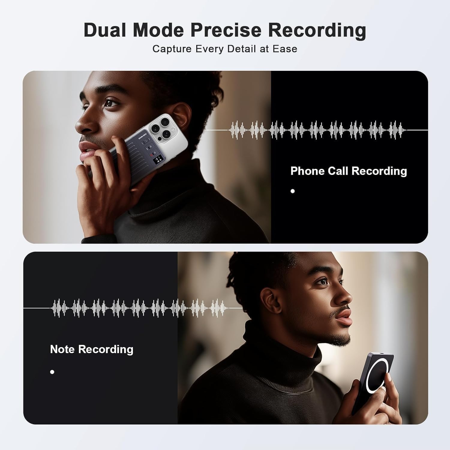 128GB Voice Activated Recorder with AI-Intelligent Triple Noise Reduction,