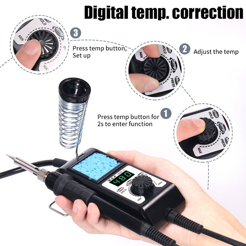 WEP 130W Digital Soldering Iron Kit Welding Desoldering Tool Set 110V US