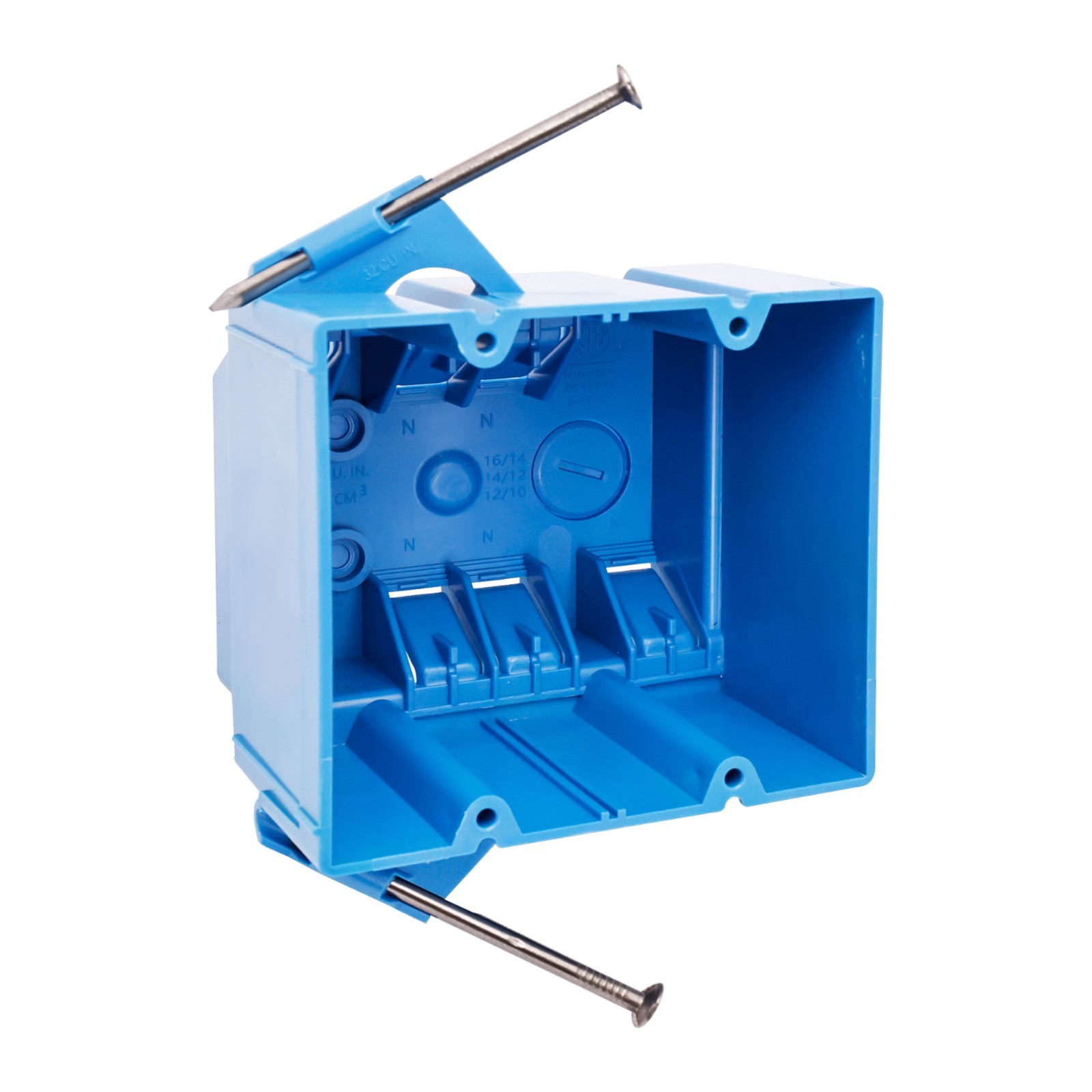 5-Pack 2-Gang Electrical Outlet/Switch Box 32 Cu In New Work Double Gang Blue