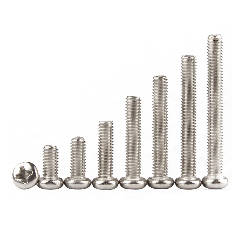 M1.2 – M4 Pan Head Screws Nickel Plated Phillips Machine Screw Pozi Drive Bolts