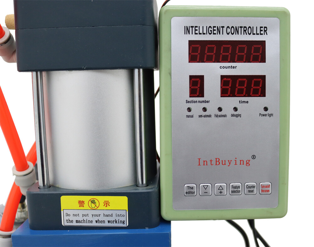 2205lbs/1000kg Pneumatic Punch Press Machine Adjustable Cylinder Stroke 2Buttons