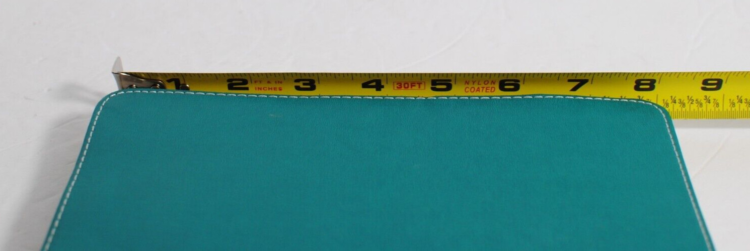 Piccadilly Blank Turquoise Blue Faux Leather Journal Notebook w Bookmark – NEW