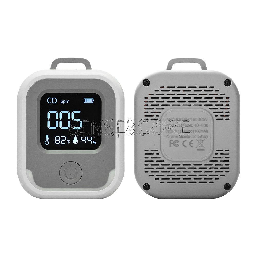 Air Quality Monitor 3-in-1 Carbon Monoxide Detector Temperature Humidity Alarm