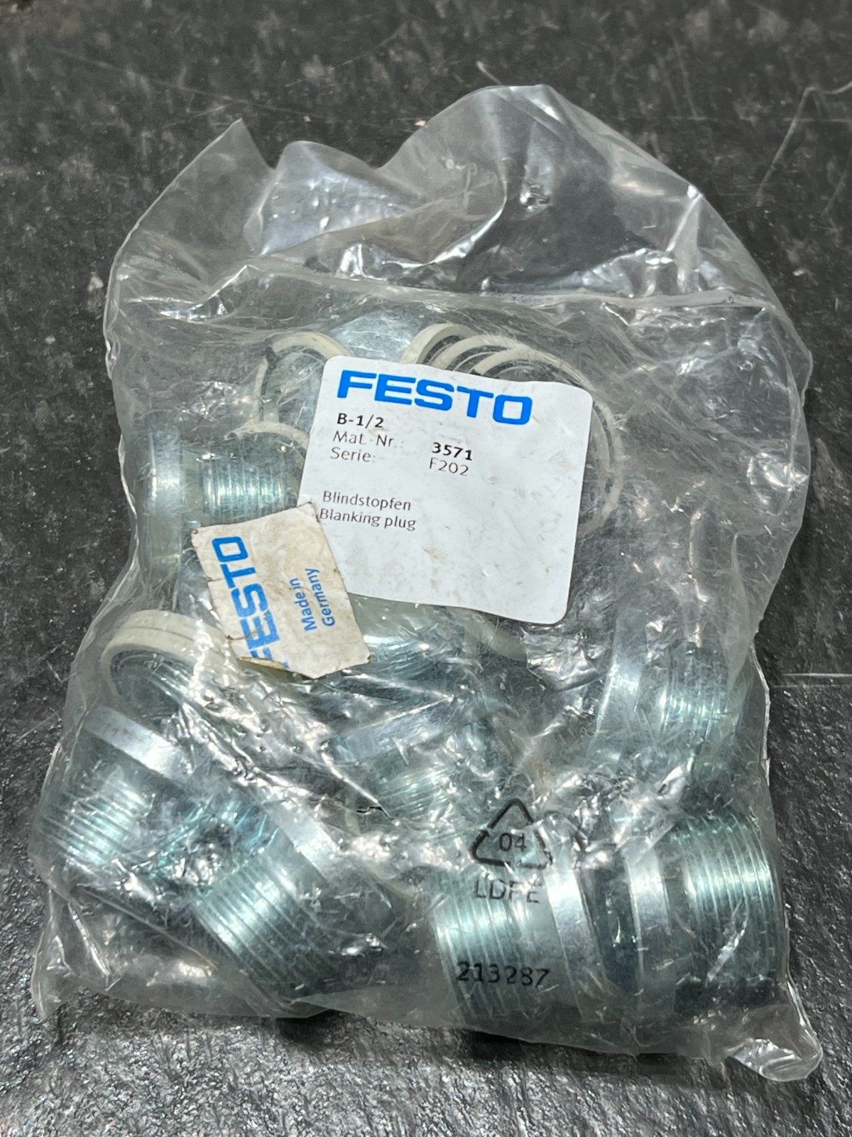 festo b-1/2 nos poor packafinf 3571 bag of 10pcs