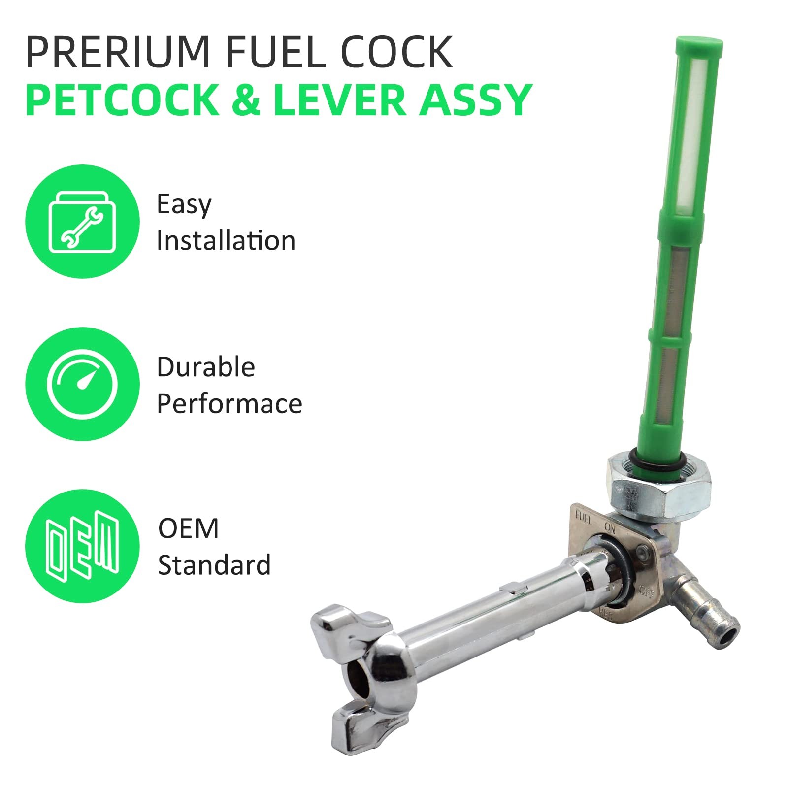 Fuel Cock Petcock Assembly Lever for Honda VT600 Shadow VLX 1988-1996
