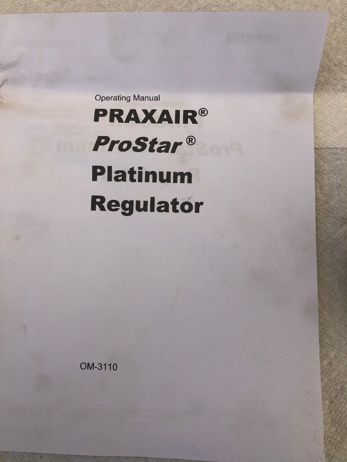Pro Star Platinum Pressure Regulator. PRS40944021 0-1500PSI