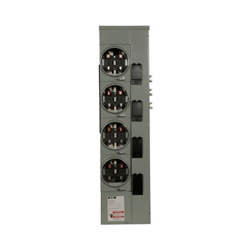 Eaton 4-Gang Meter Pak 1MM412RRL Amp Main 125A Ringless 1Ph 4 Jaw