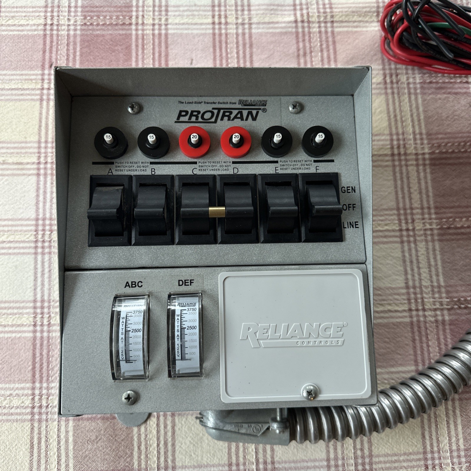 Reliance Controls ProTran Model 31406C Generator Transfer Switch