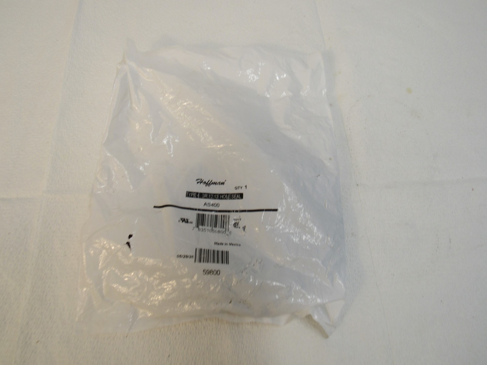 Hoffman AS400 Type 4 3R 12 13 Enclosure Hole Seal Gray Metal Cover Waterproof