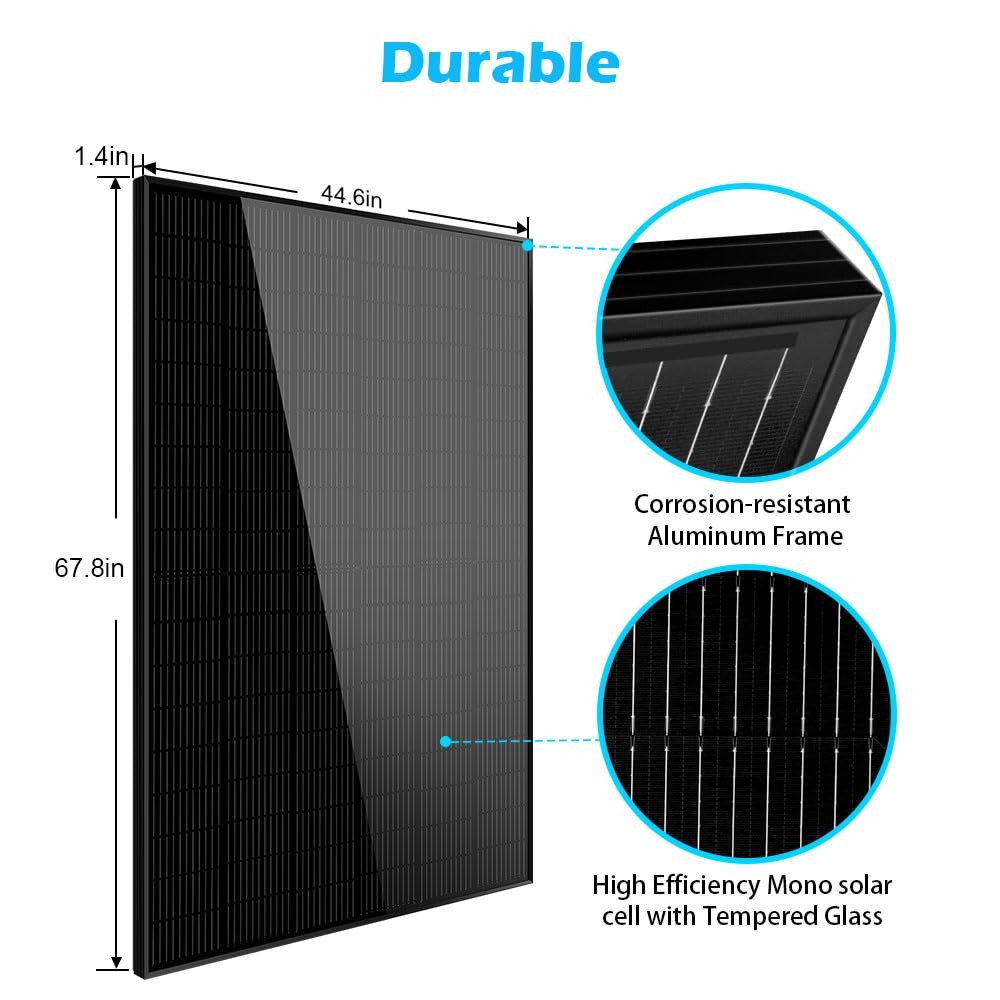 SUNGOLDPOWER 8PCS 415W Solar Panels Monocrystalline UL 61730,Grade A Solar Ce…