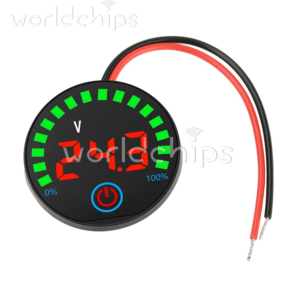5pcs DC7-55V Acid/Li-ion Volt Indicator Battery Level Display Power-Off Memory