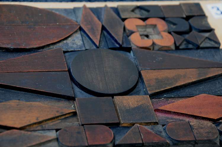 letterpress wood printing blocks ornaments decorative borders vintage geometric.