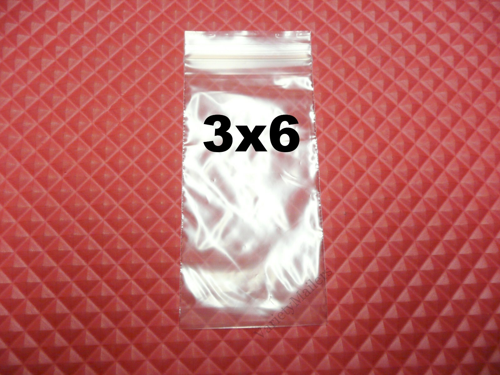 100 Reclosable Storage Bags 3”x 6” Clear 2 Mil Zip-Top Food Grade Baggies