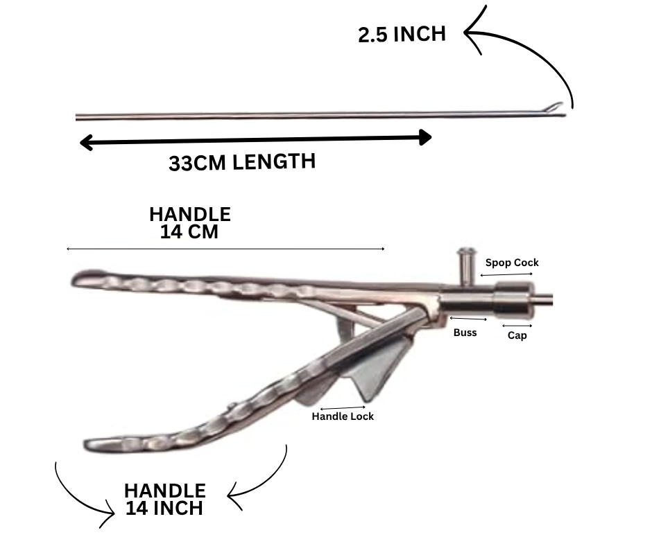 Laparoscopic Straight Type Needle Holder 5mm x 330mm Reusable SS Instrument CE