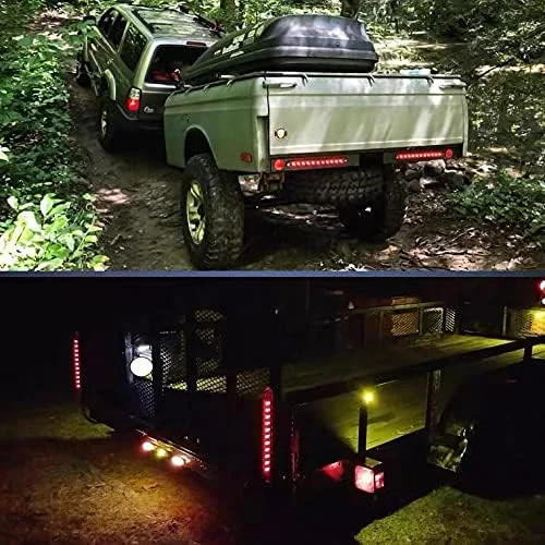 11 LED Red Trailer Brake Tail Light, 2 Pack 16″ LED Bar Stop Turn Signal Tail Li