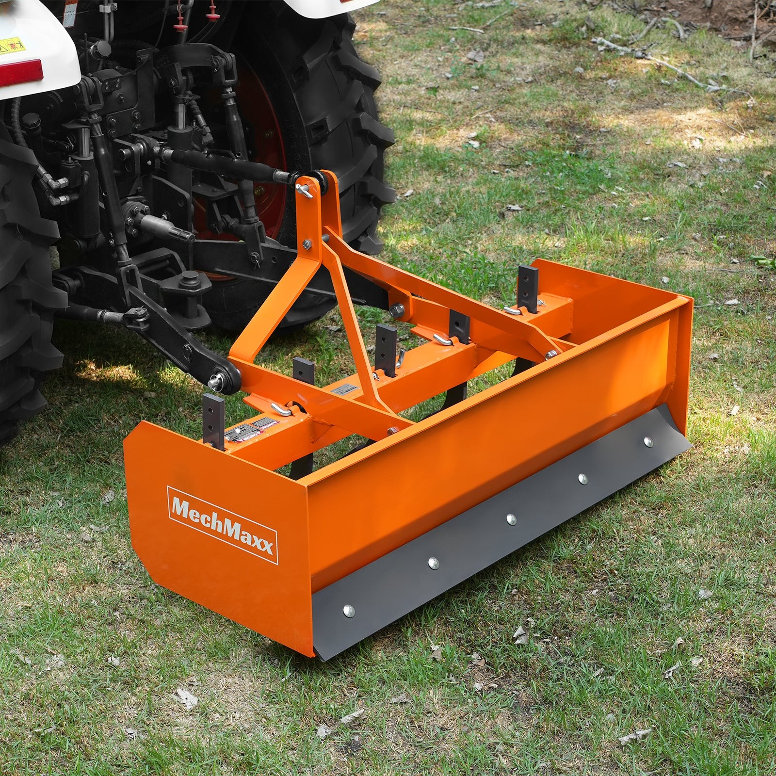 MechMaxx 60″ Tractor Box Blade Scraper Attachment 3 Point Hitch 20HP-50HP, BB60
