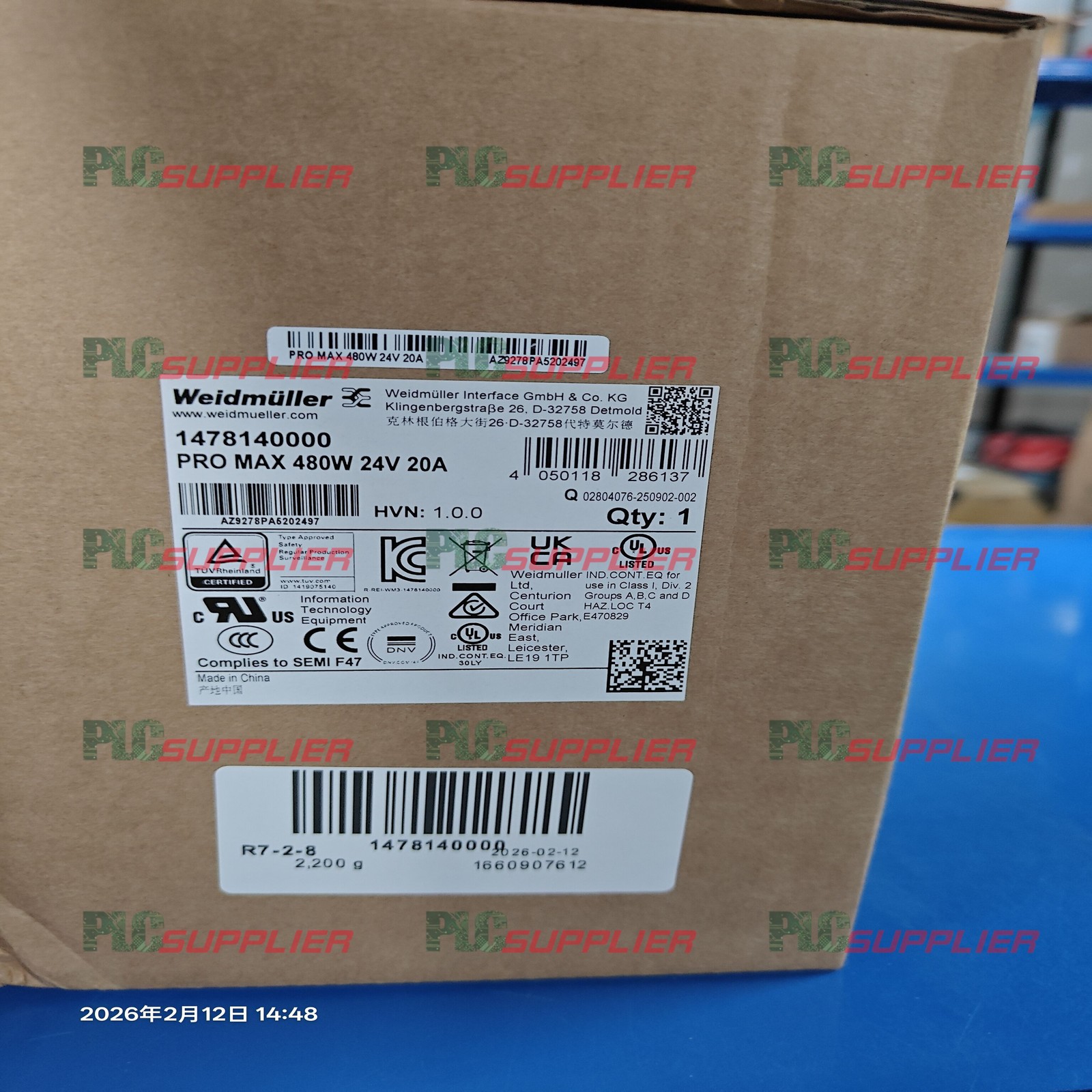 New factory sealed Weidmuller 1478140000 US stock