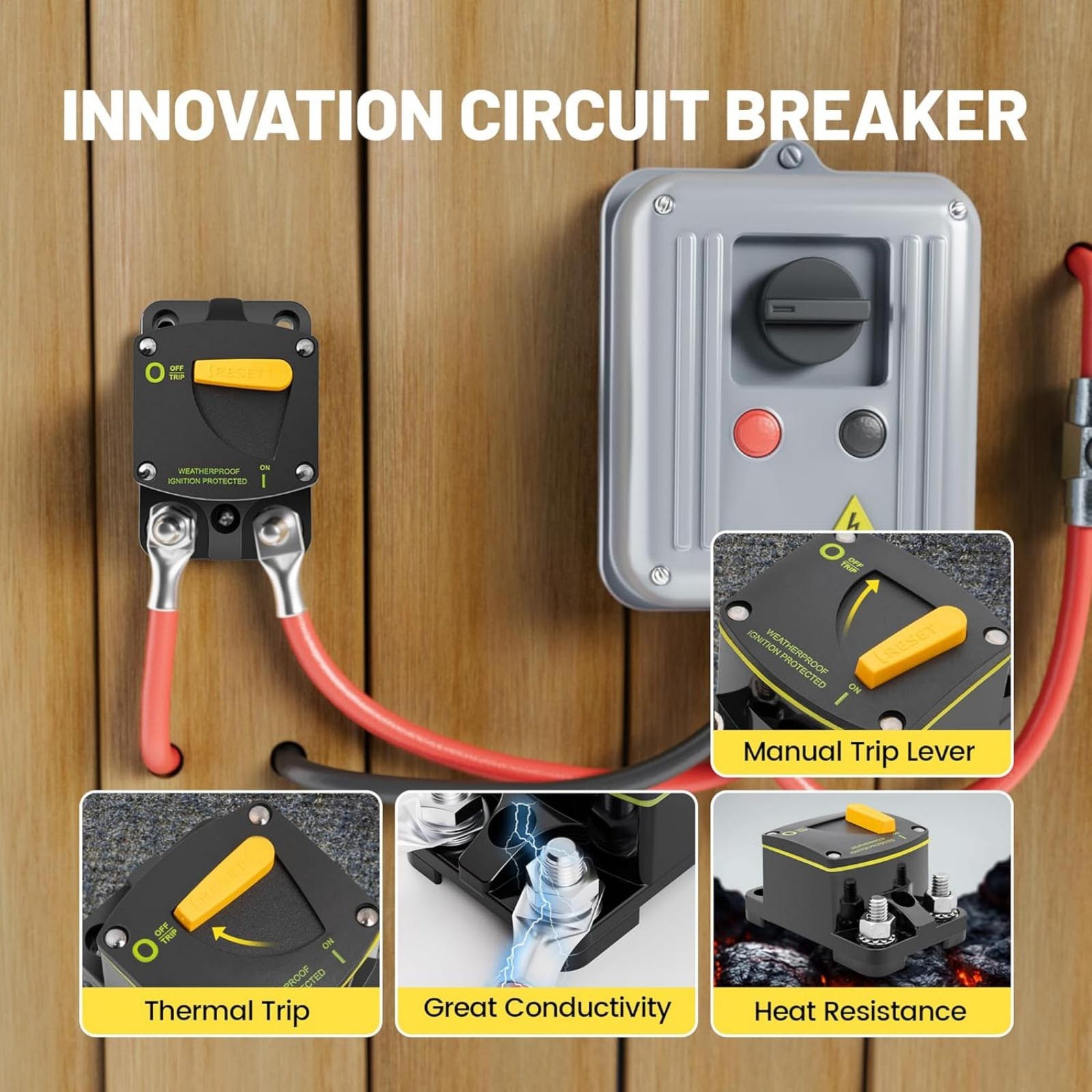 DC 12-48V 300 Amp Circuit Breaker For Overload And Short Circuit Protection