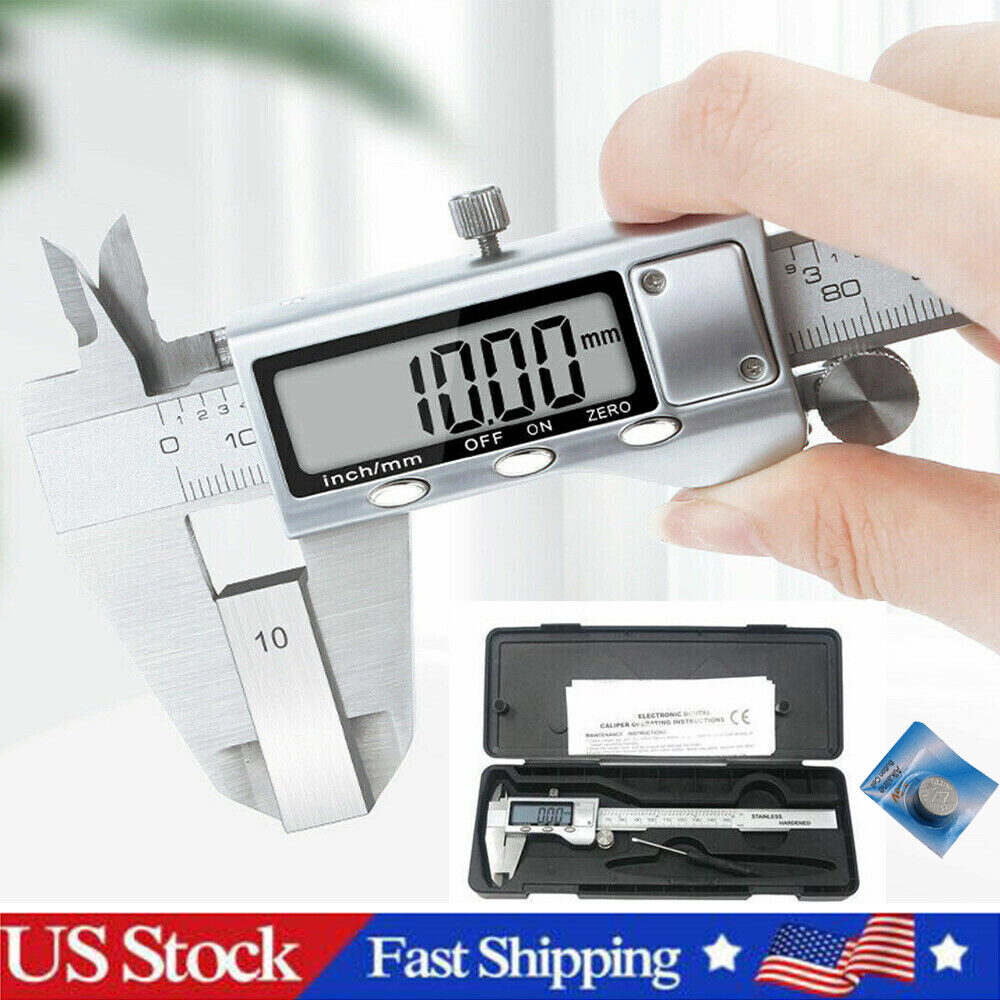 150mm Digital Caliper Vernier 6″ Stainless Steel Micrometer LCD Gauge Measuring