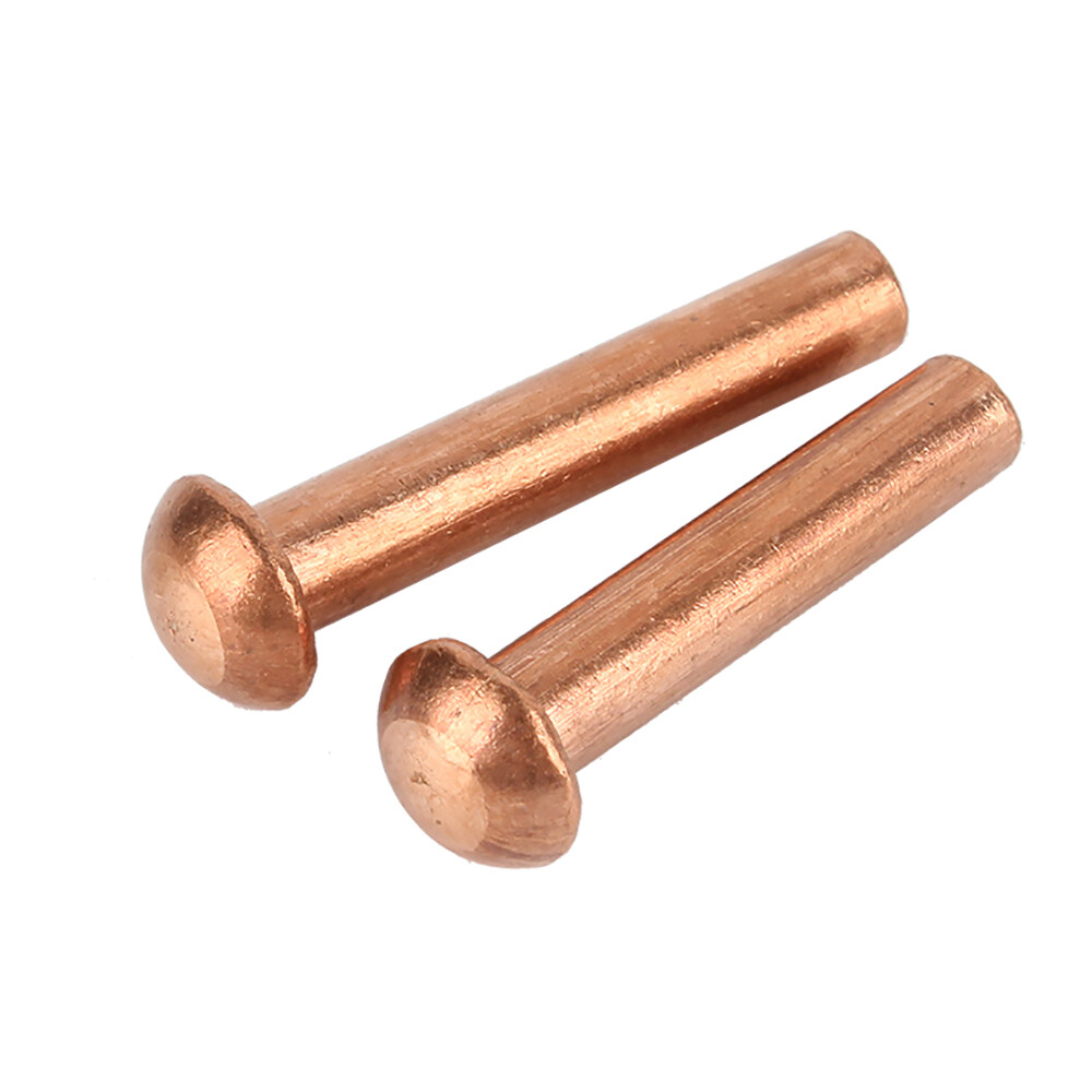 M1.5 M2 M2.5 M3 M4-M8 Solid Copper Round Pan Head Rivets Nut Hammer Rivet DIN660