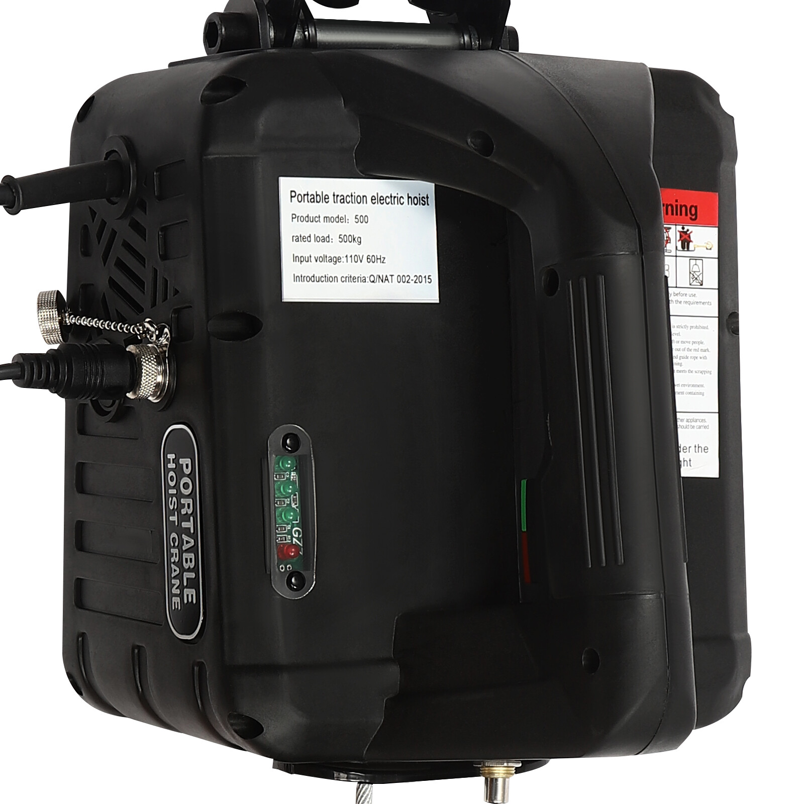 3in1 Portable Electric Hoist Winch 1100lbs Wired/Wireless Remote Control 25ft