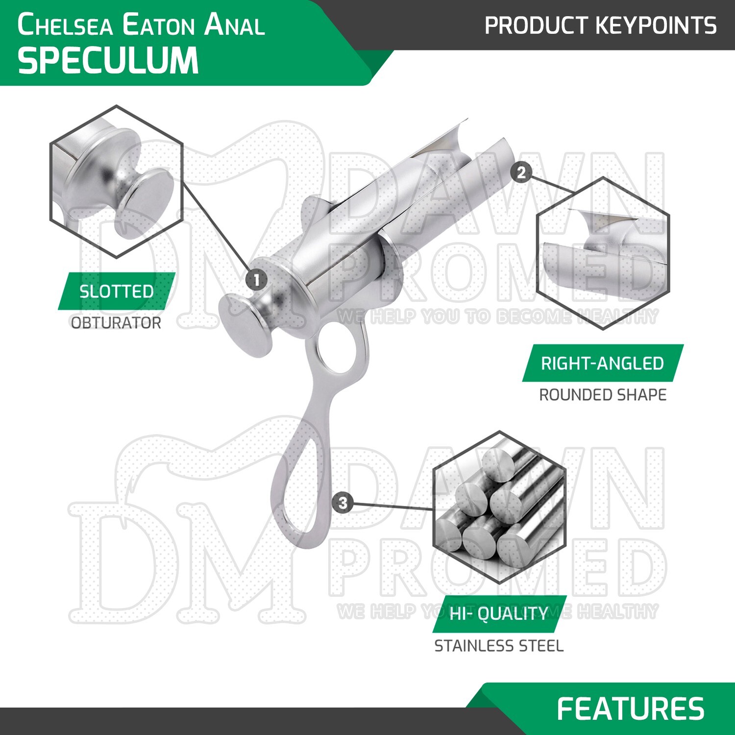 Chelsea Eaton Anal Rectal Speculum 2 Pcs Set (S,L) OB-GYN Urology Inst German Gr
