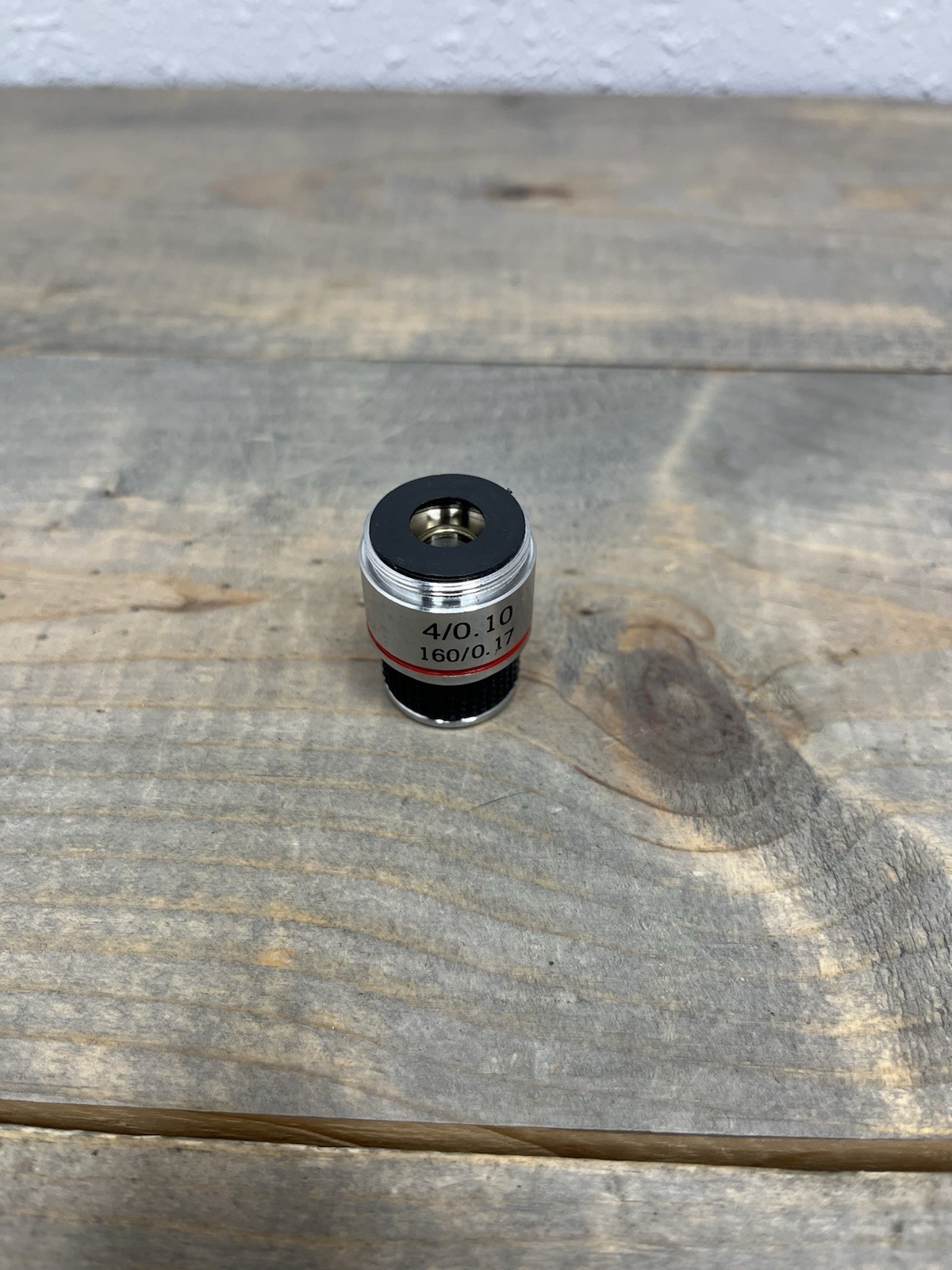 Lot of 3 Microscope Objectives – 160/0.17 4/0.10 , 10/0.25 , 40/0.65 Amscope