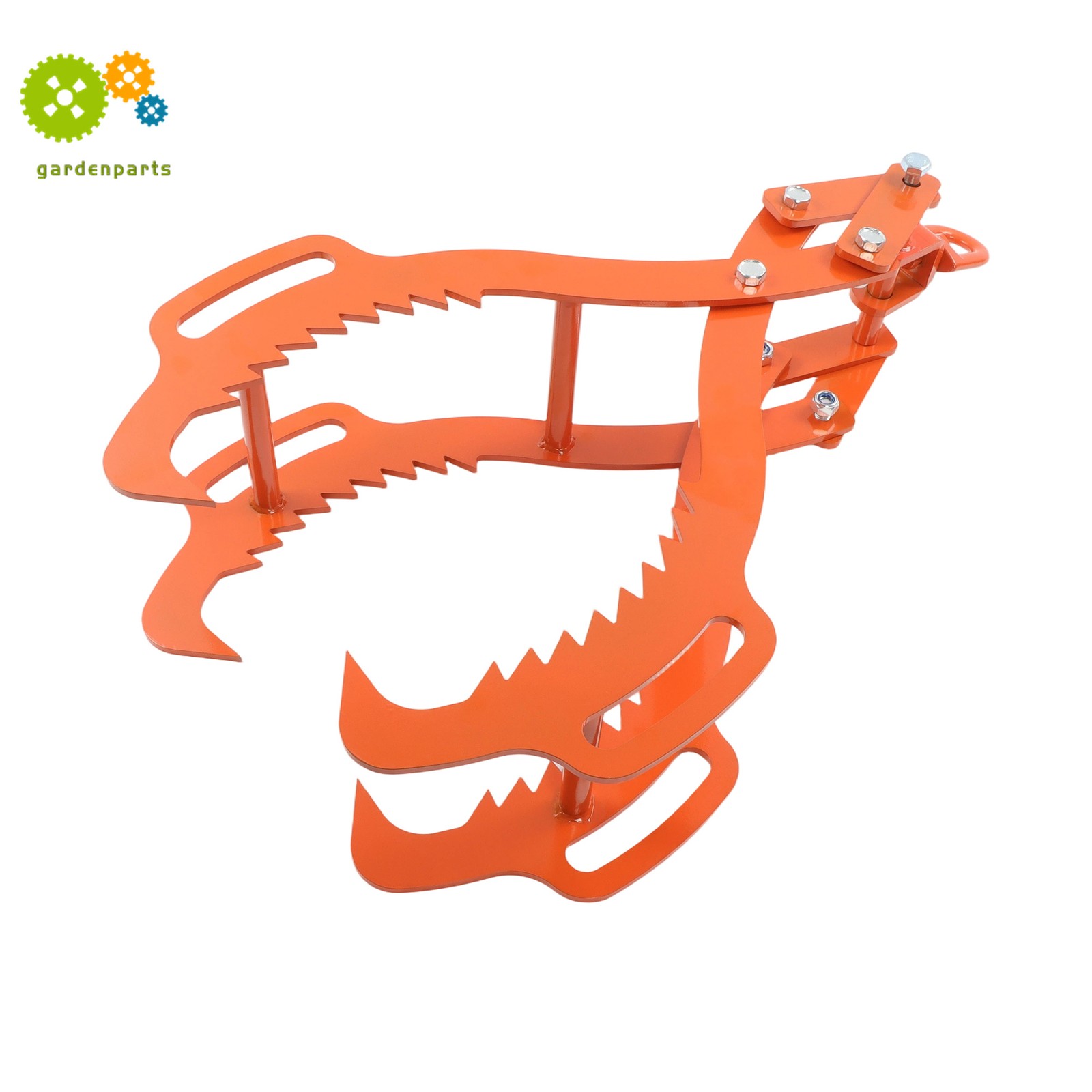 32in Log Lifting Tongs 4 Claw Solid Heavy Steel Log Grapple Swivel Log Tools