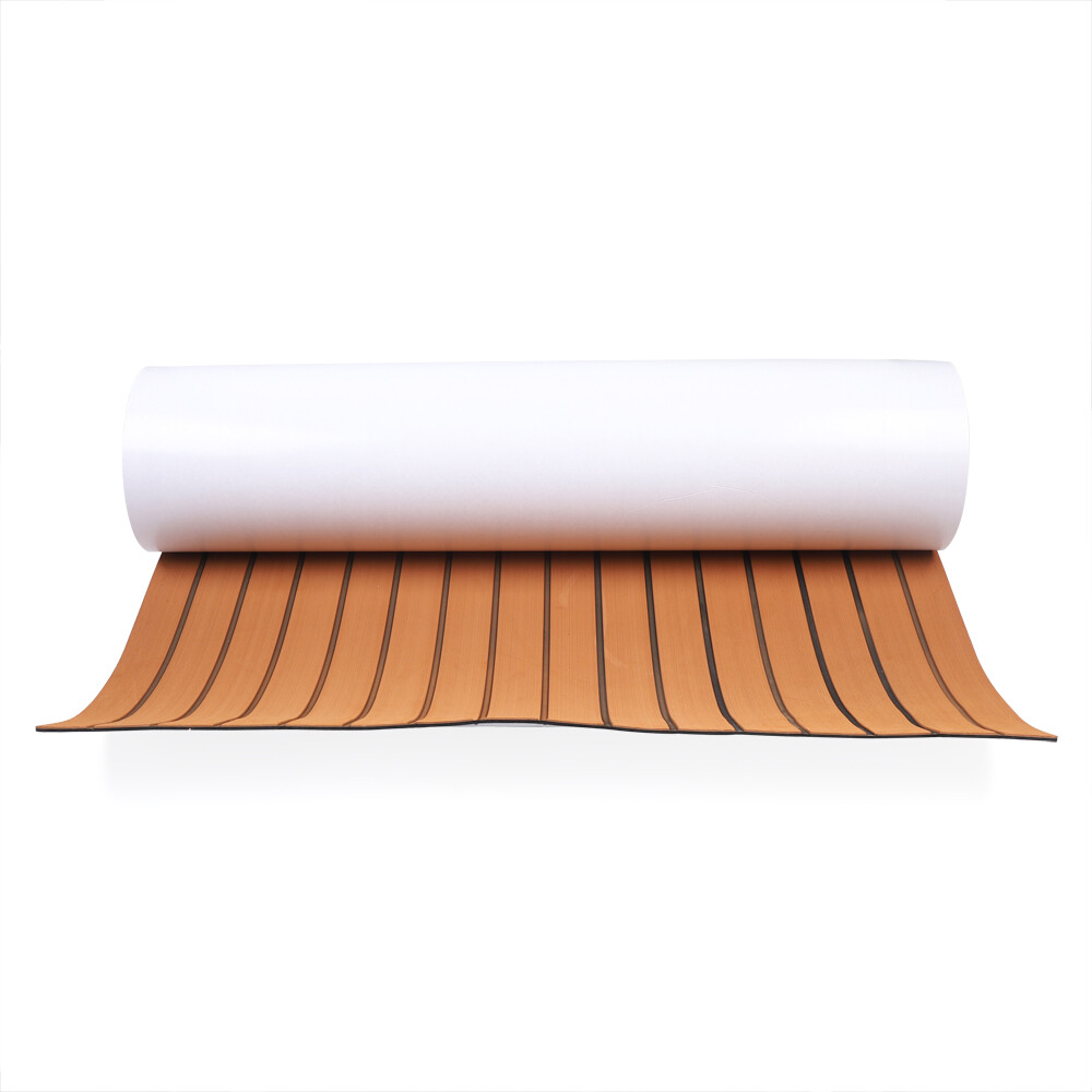 106*35″ Yacht RV Boat Flooring Decking Sheet Pad EVA Foam Faux Teak Marine Mat