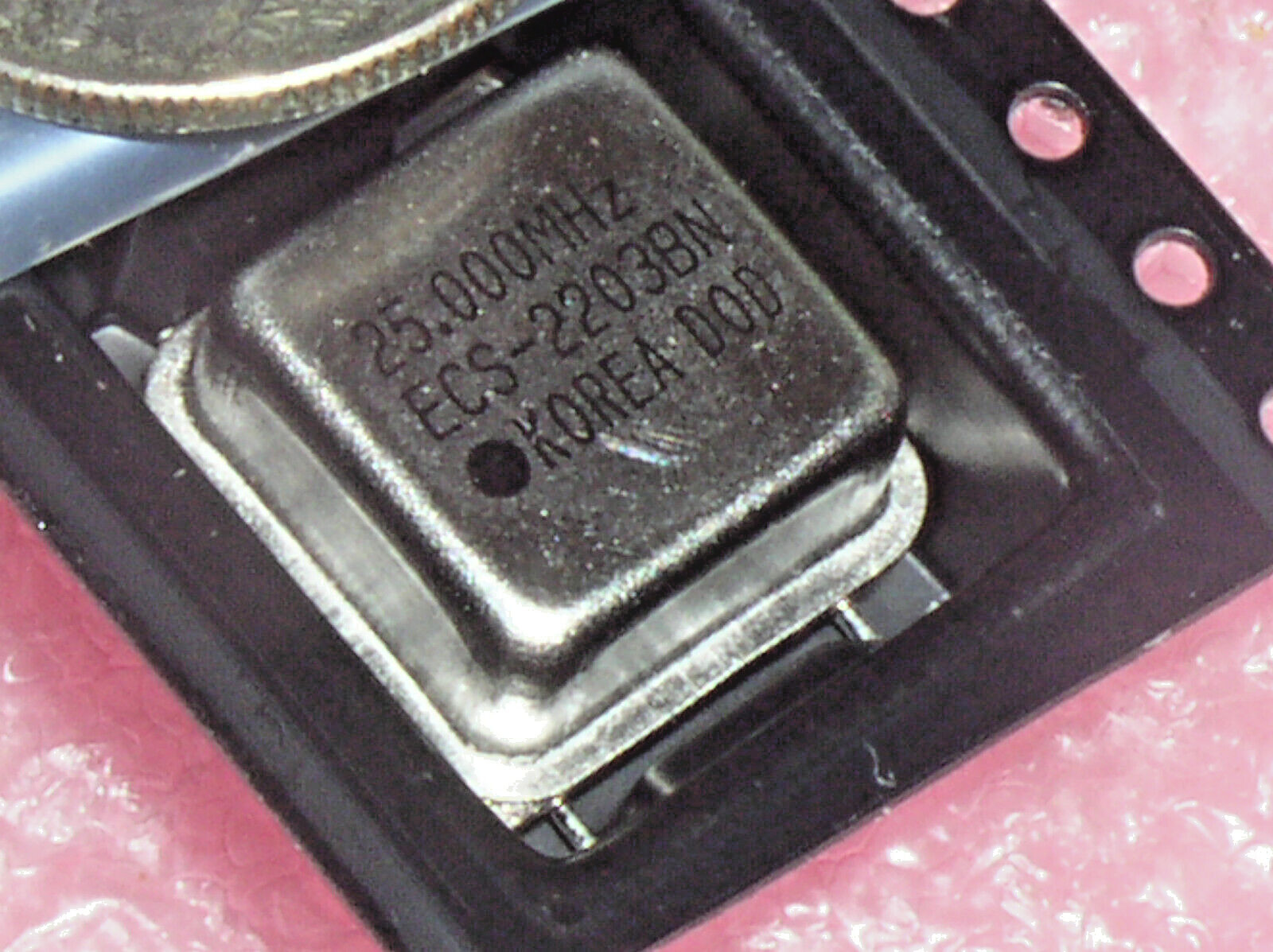 2 NEW ECS-2203BN 25.000 MHZ SMD SMT CRYSTAL CLOCK OSCILLATOR 5V HCMOS TTL USA