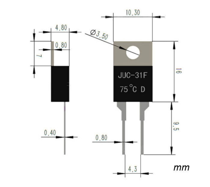 KSD-01F / JUC-31F Temperature Switch Control Sensor Thermal Thermostat 32°-302°F