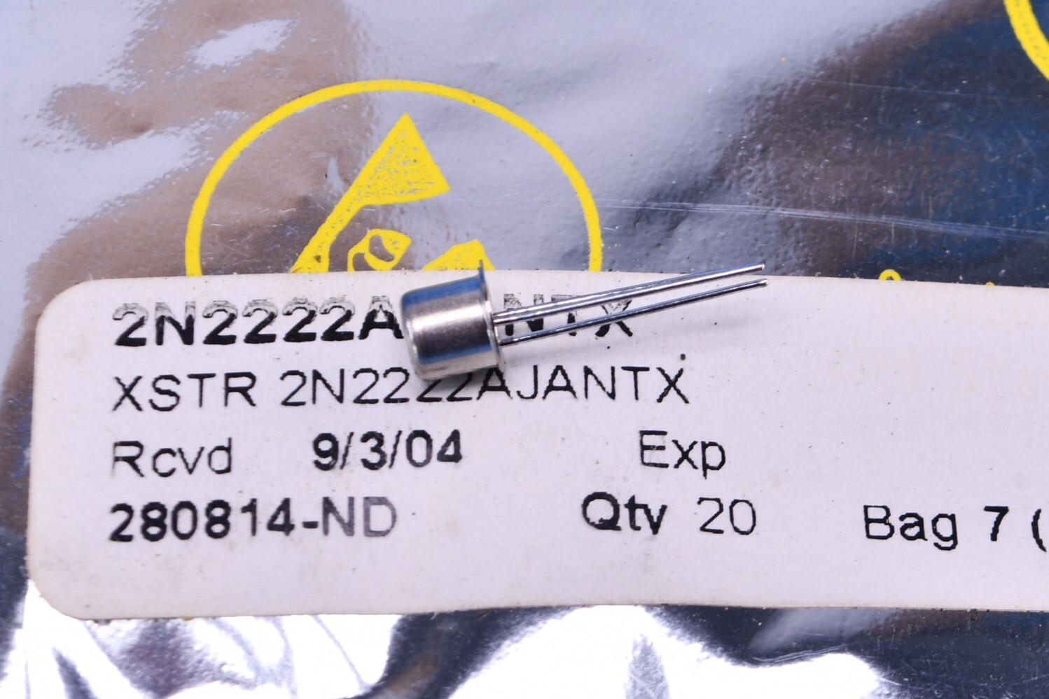 20 Microchip Bipolar Transistor NPN 50 V 800 mA 500 mW Through Hole JANTX2N2222A