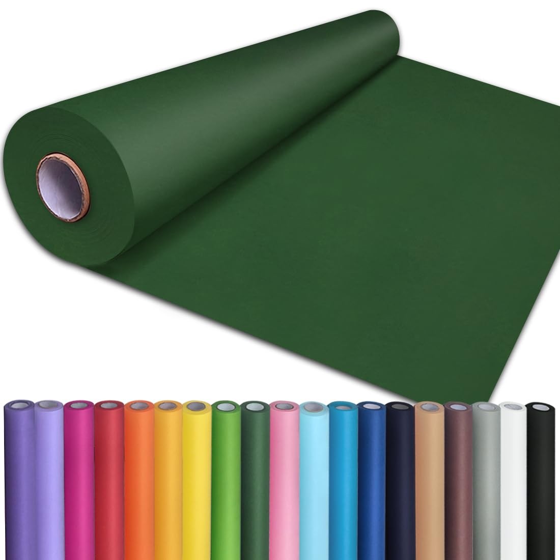 PerkHomy 24″ x 1,440″ (120′) Dark Green Kraft Paper Roll for Craft Bulletin B…