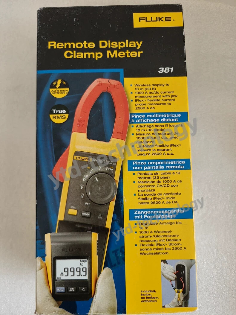 Fluke 381 Remote Display True-RMS AC/DC Clamp Meter with iFlex NEW
