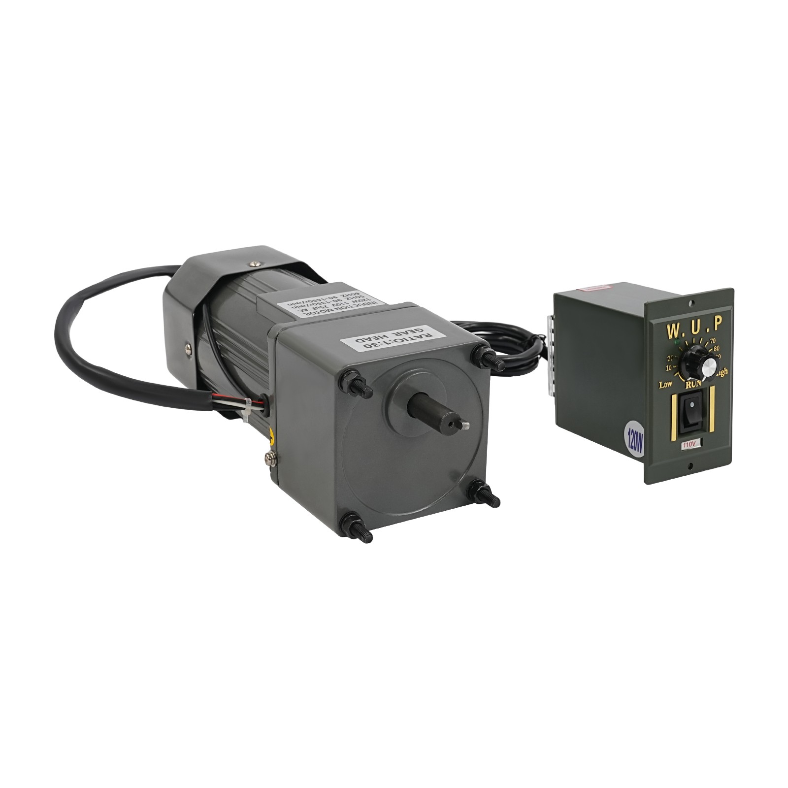 AC Gear Motor Electric Motor Variable Speed Controller 0-45 RPM 1:30 110V 120W
